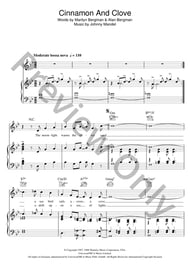 Cinnamon And Clove piano sheet music cover